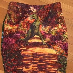 Black Milk Clothing Jurassic Art Pencil Skirt M